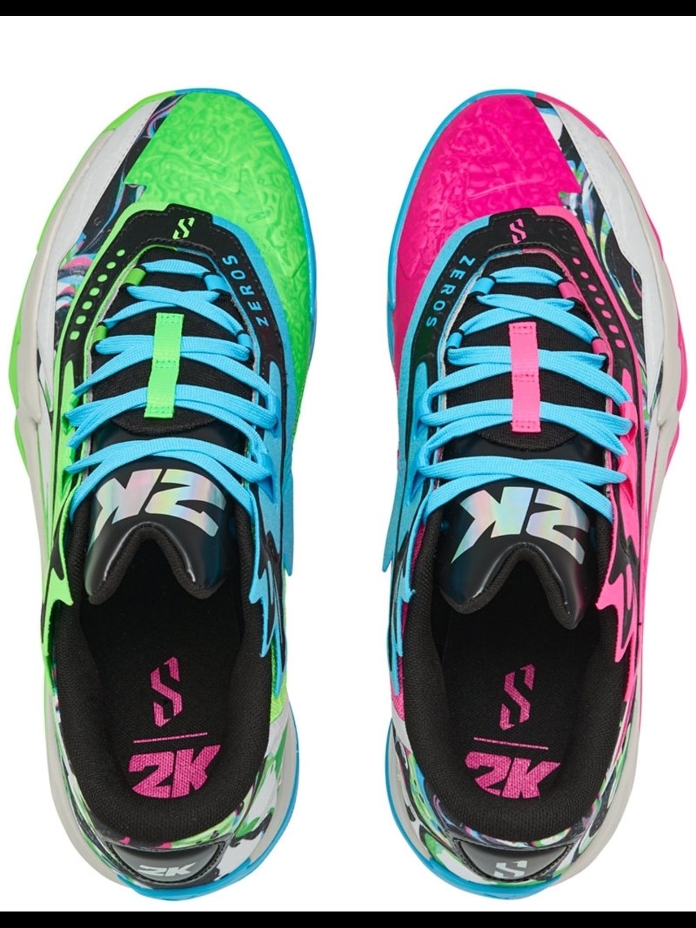 Puma Men’s Multicolor Zeros Sneakers — Pink, Blue, Green, White, Black - Picture 5 of 7